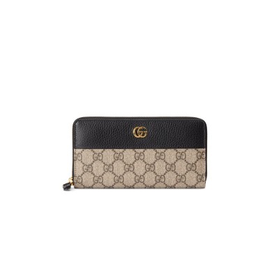 GUCCI GG MARMONT BI-COLOUR ZIP AROUND WALLET ‎45611717WAG1283 (19*10.5*2cm)
